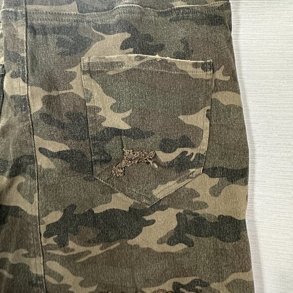 Olivaceous Pencil Skirt Womens Medium Camouflage Cotton Denim Button Fly NEW - Picture 6 of 8